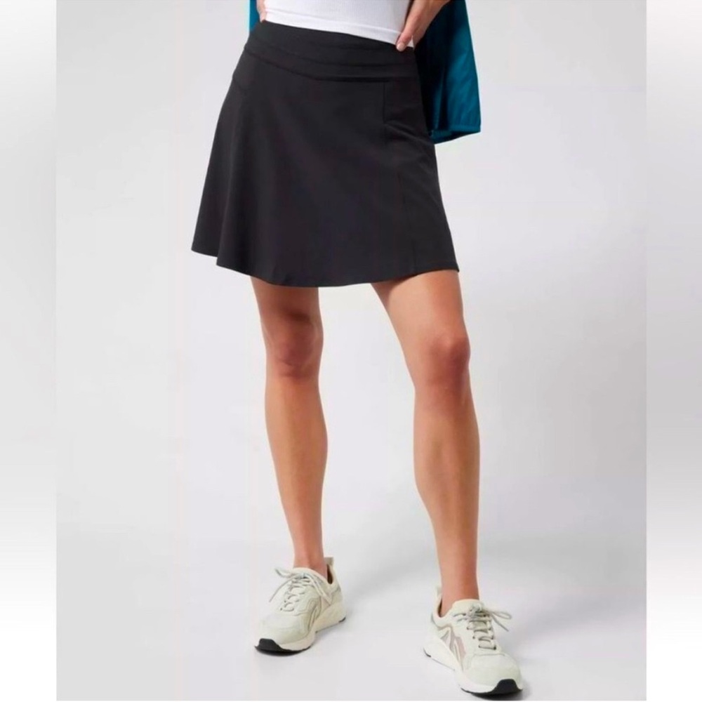 Athleta All Day Skort Jupe-Short in Black Size 4 Golf Activewear Tennis Preppy